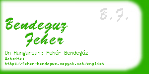 bendeguz feher business card