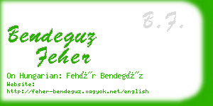 bendeguz feher business card